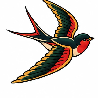 Swift swallow tattoo concept