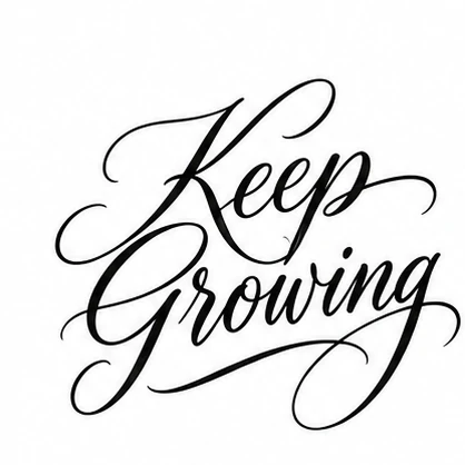 Words keep growing tattoo concept