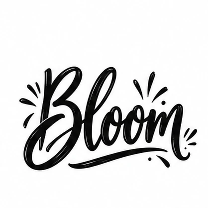 Word bloom tattoo concept