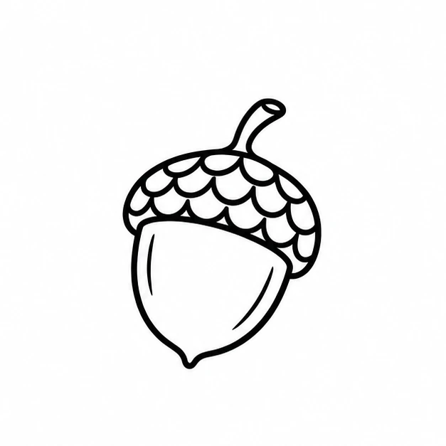 Acorn in Micro / Tiny tattoo style